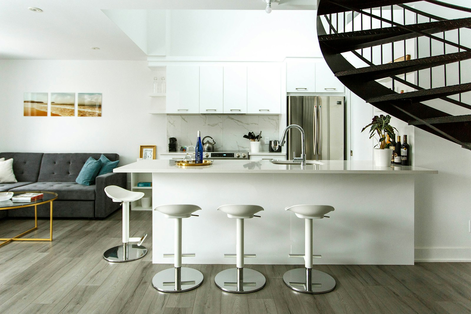 New luxury vinyl plank flooring installation